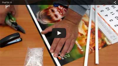 Подвешивание плакатов (календарей) с помощью профиля № 11, видео