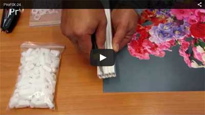 Подвешивание плакатов (баннеров) с помощью профиля № 24, видео